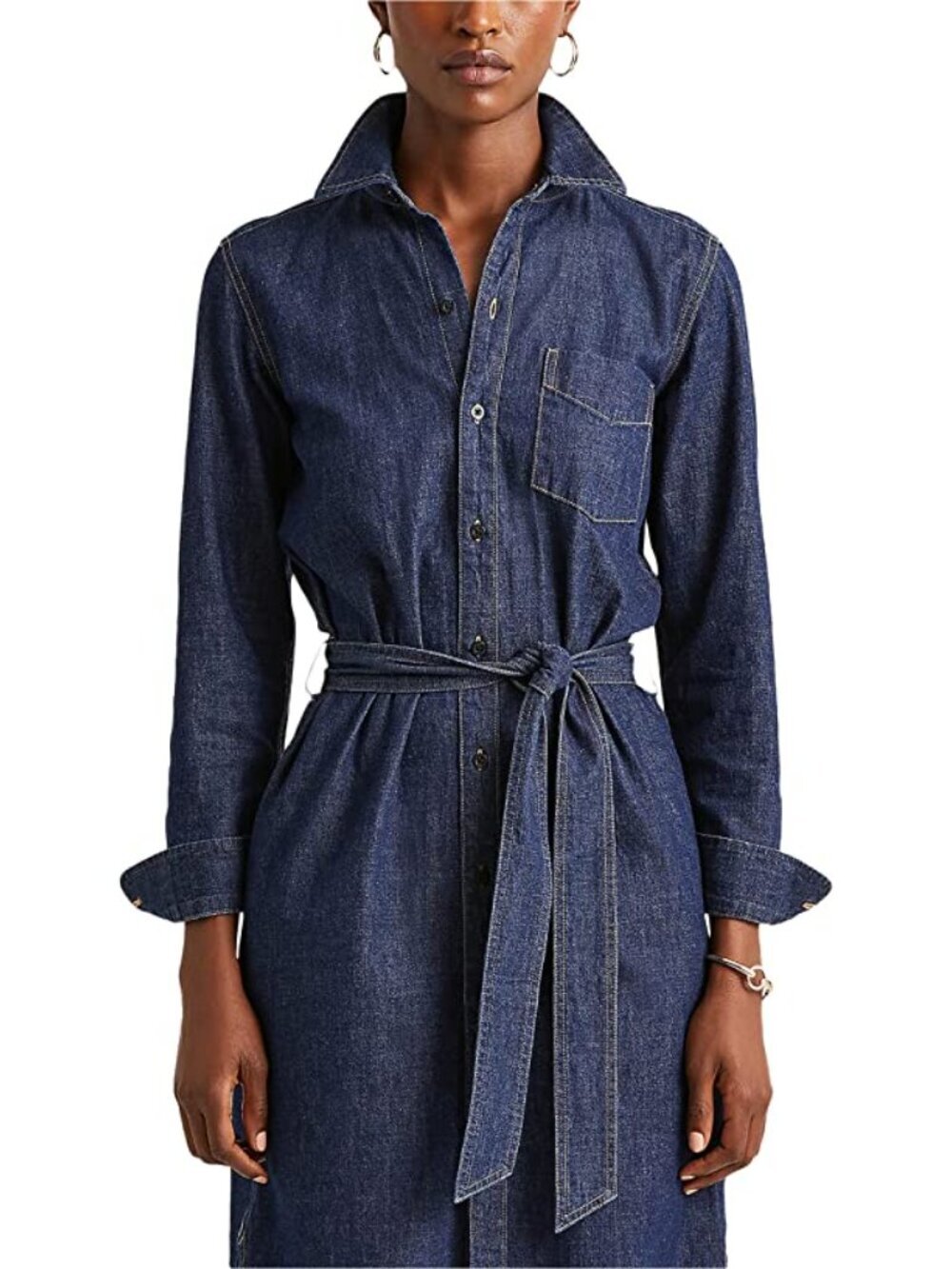 Lauren Ralph Lauren Belted Denim Shirtdress - Small - Picture 9 of 9